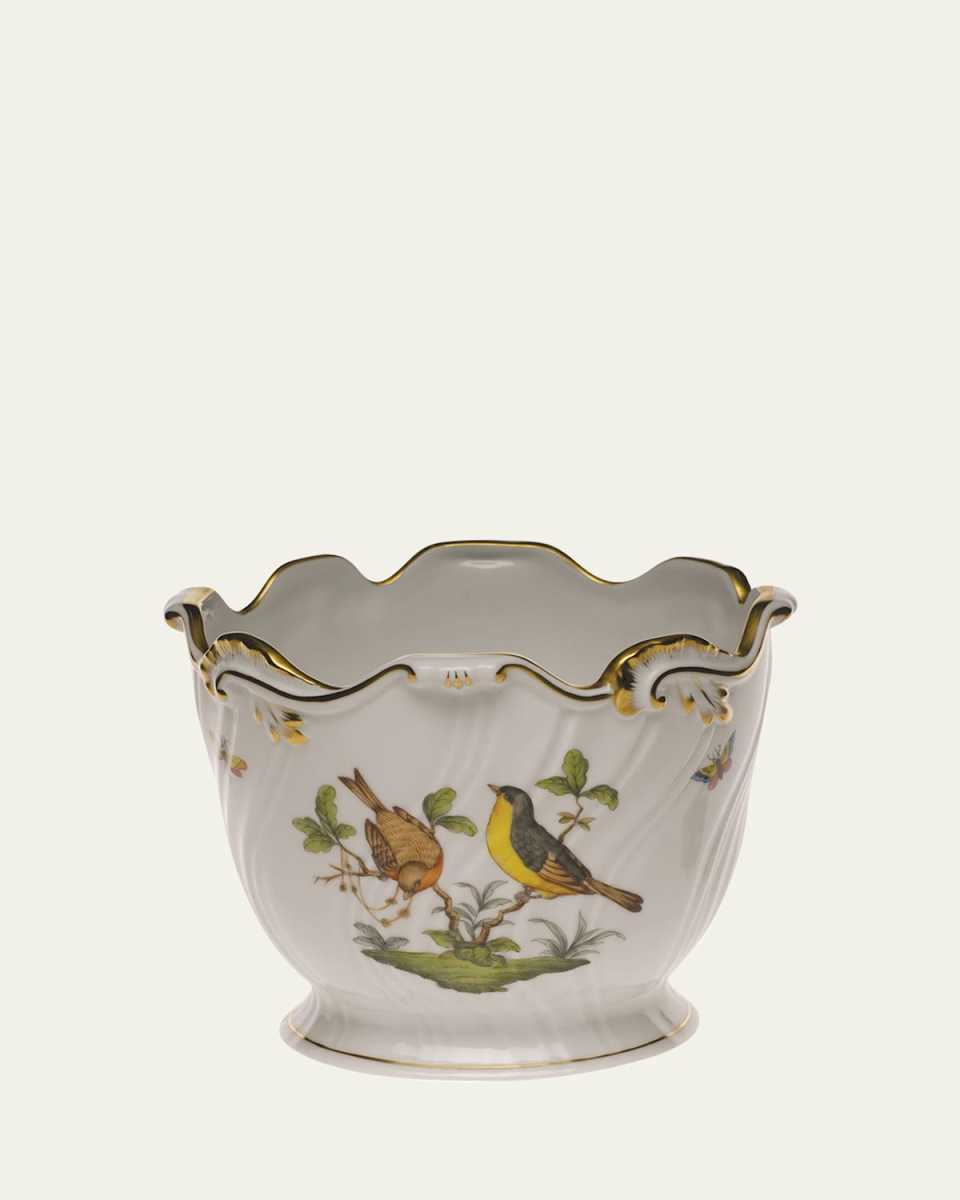 Rothschild Bird Ribbed Cache Pot